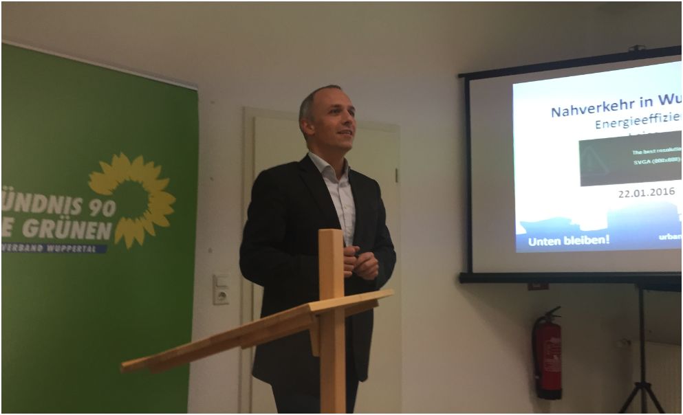 Prof. Ing. Marc Gennat auf der Veranstaltung "Grüner Salon" am 22. Januar